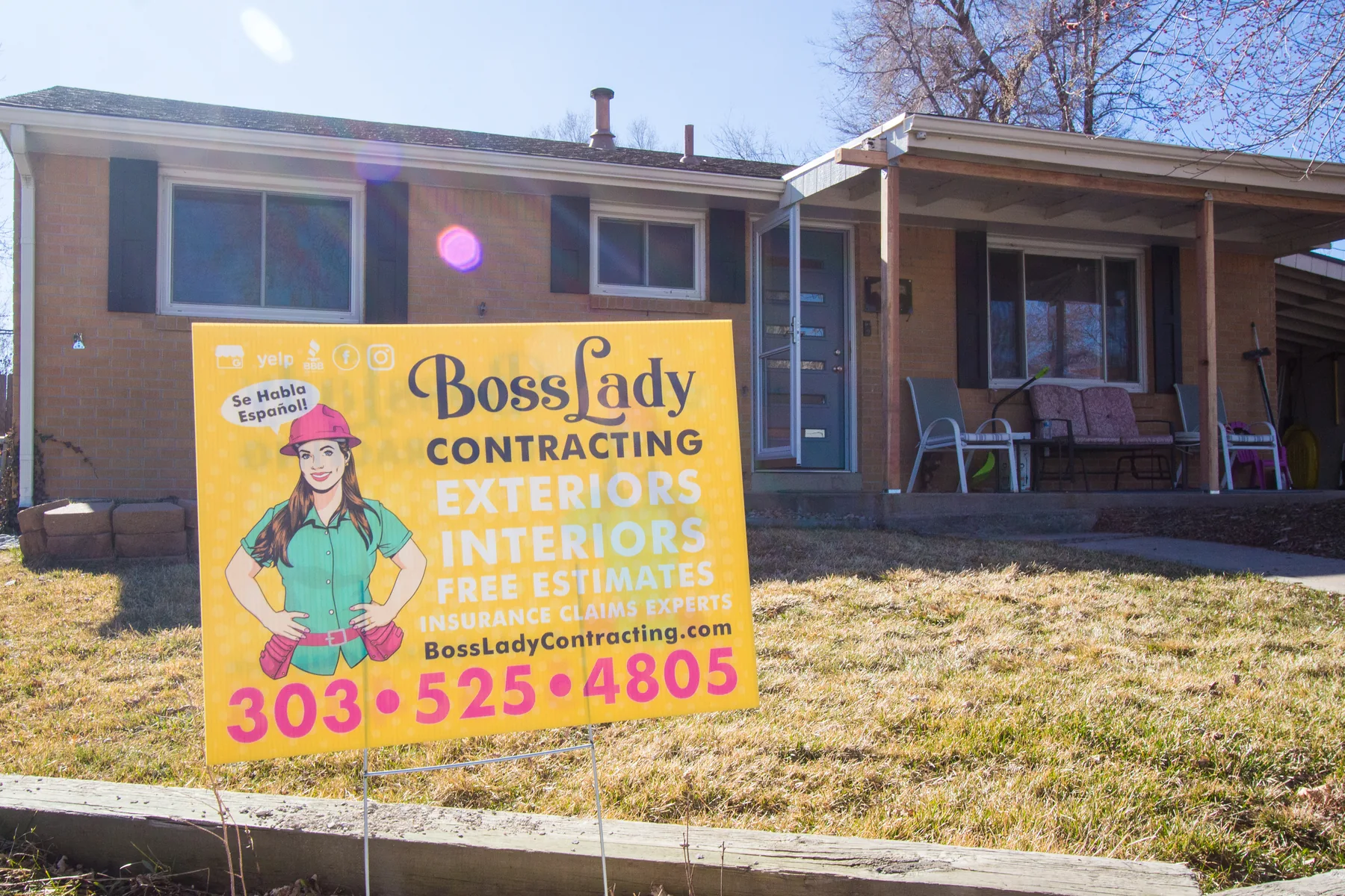 BossLady Contracting exterior project at a Denver-area home