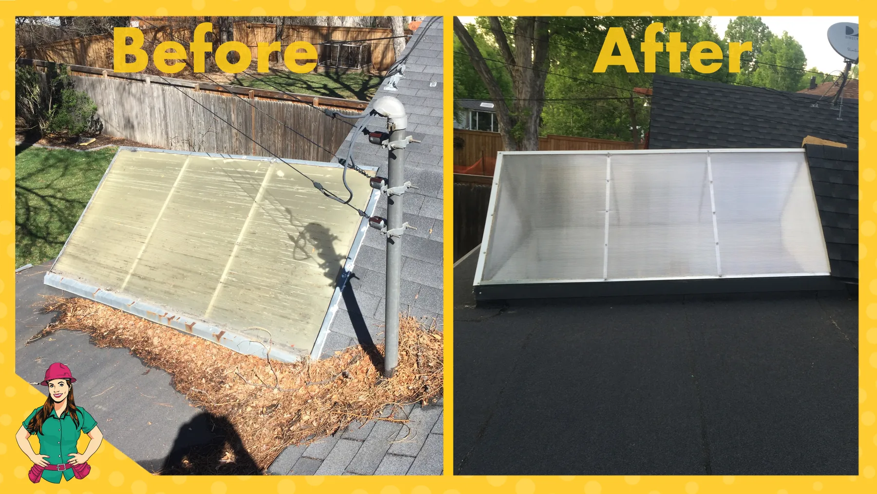 Before-and-after Colorado residential roof replacement