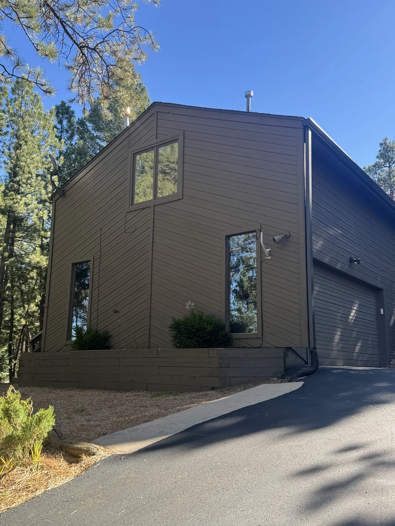 Before: Gray Fox exterior, Colorado, residential renovation by BossLady Contracting