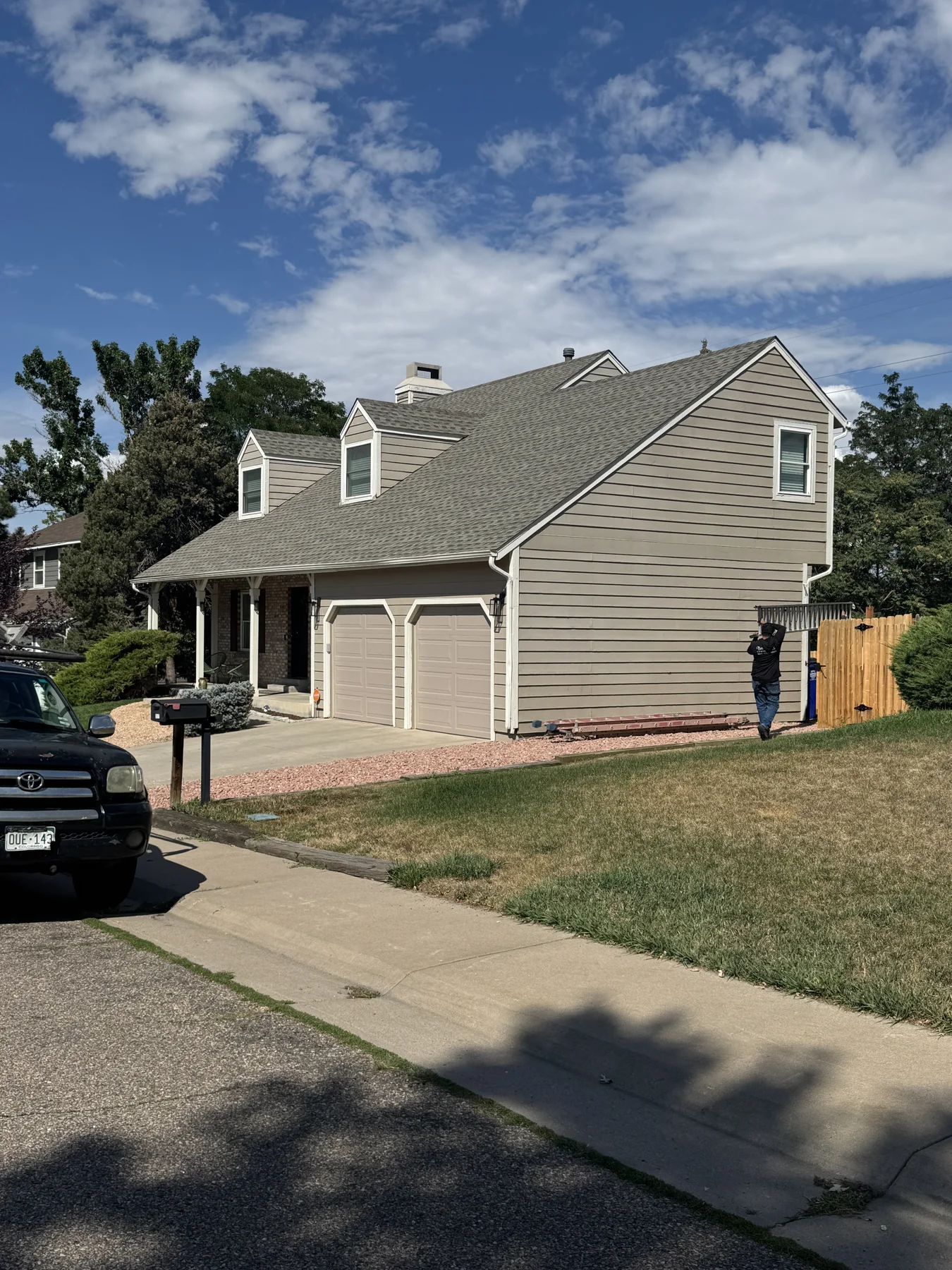 Before: Rodgers exterior, Colorado, residential renovation by BossLady Contracting